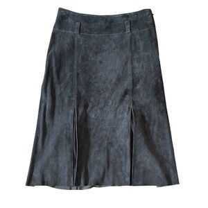 Danier Leather Women’s Gray Suede A-Line Skirt Size 2